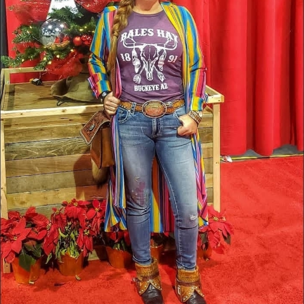 L & B Serape High Low Duster